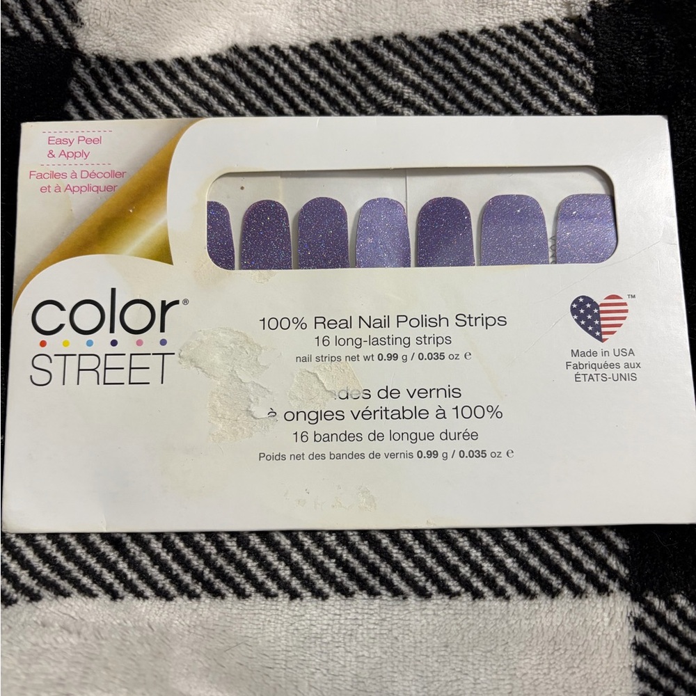 Color Street Purple Nail Polish Strips GLITTER DAYS AHEAD